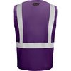 Ironwear Standard Safety Vest w/ Zipper & Radio Clips (Purple/5X-Large) 1284-PRZ-RD-5XL